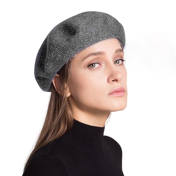 Women French Wool Beret Hats - Reversible Solid Color Classic Beanie Winter🐦 - Picture 1 of 6